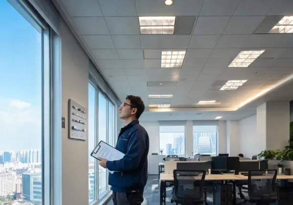 Corporate workplace lighting zones